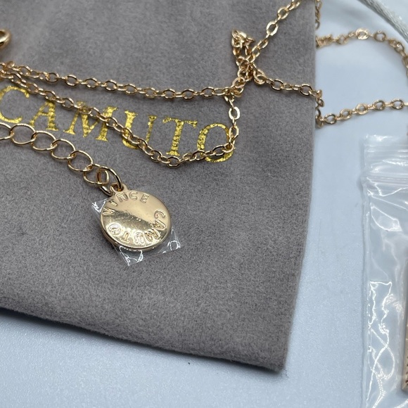 VINCE CAMUTO TRICOLOR STONE PENDANT NECKLACE NWT - Picture 5 of 7